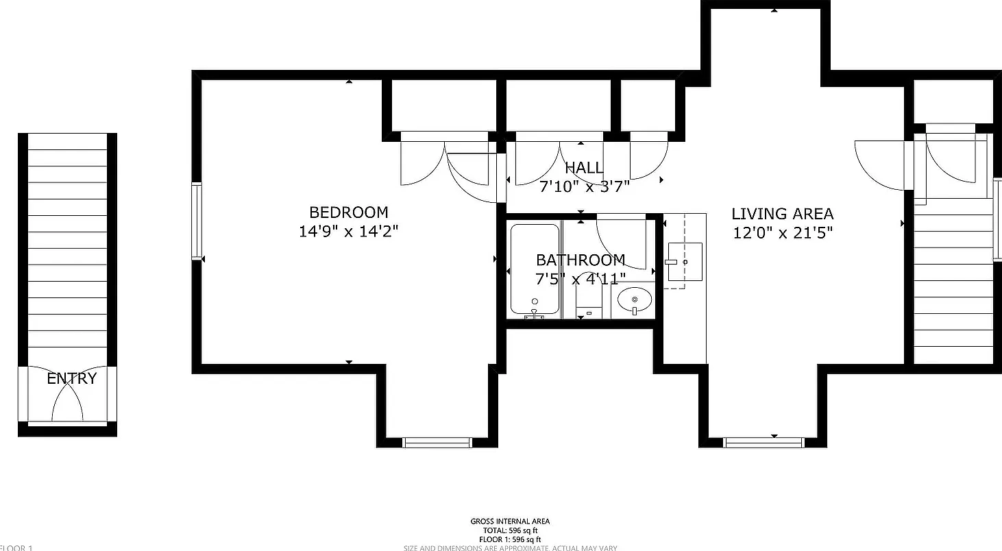 1 bed, 600 sqft, $1,050 — Photo 2