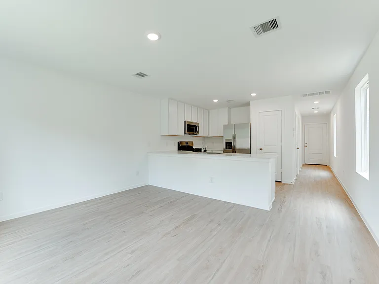 Living room open to kitchen