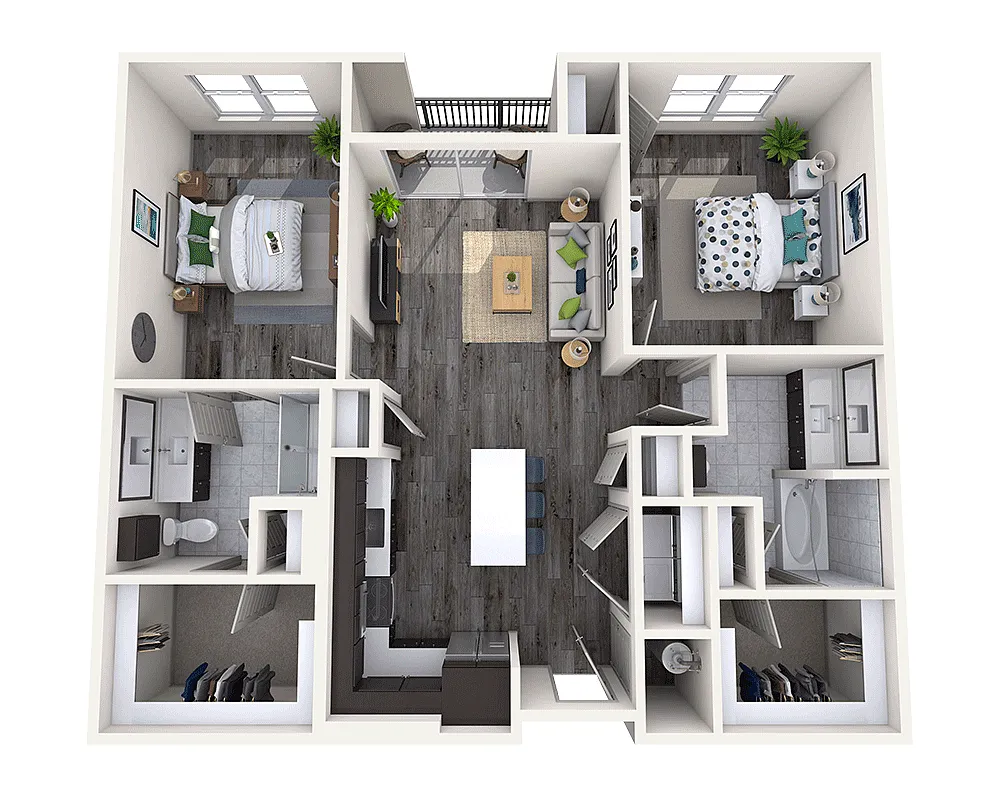 Floor plan Two Bedroom B2C