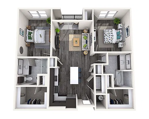 Floor plan Two Bedroom B2C
