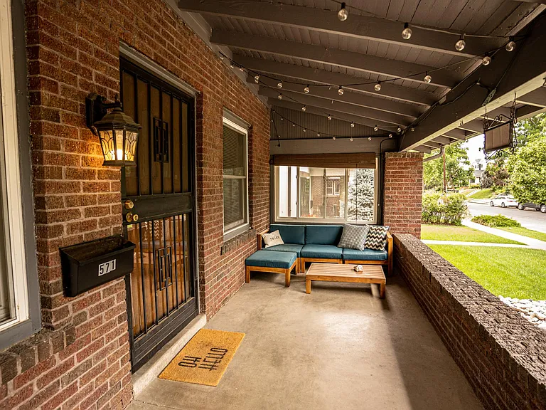 Roomy front porch.