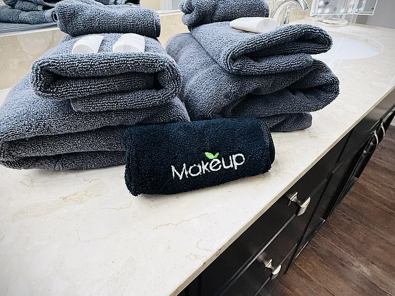 We provide towels and a makeup towel to get you started.