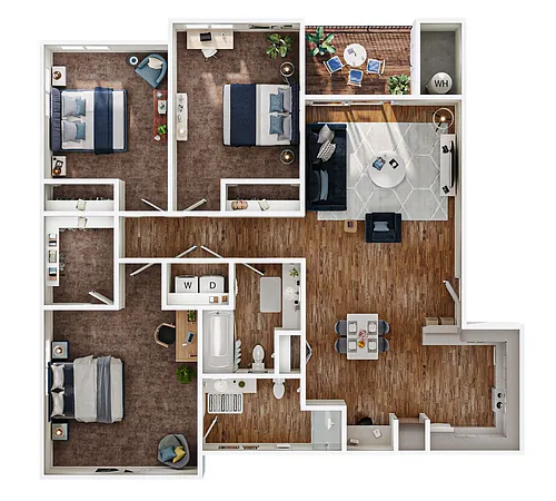 Floor plan 3 Bed 2 Bath