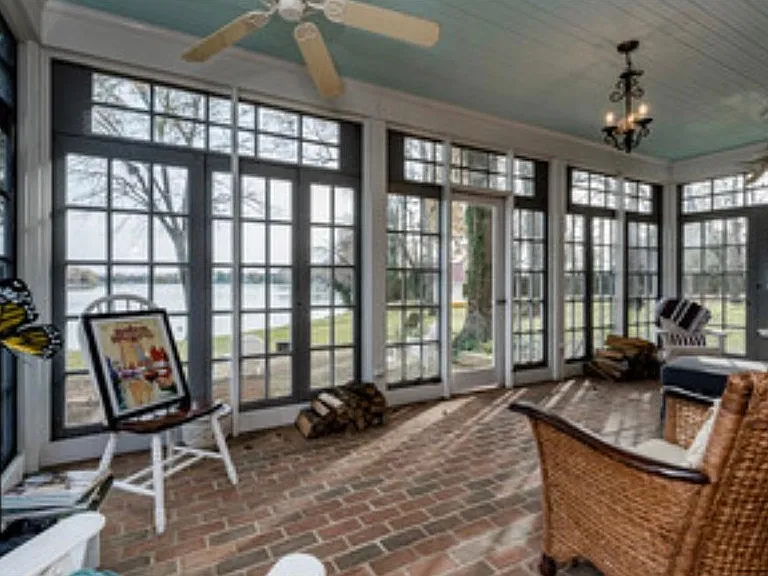 Expansive river views from the sunroom