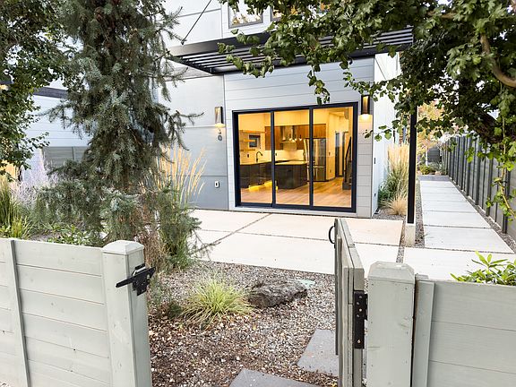 Walk into the private front patio.