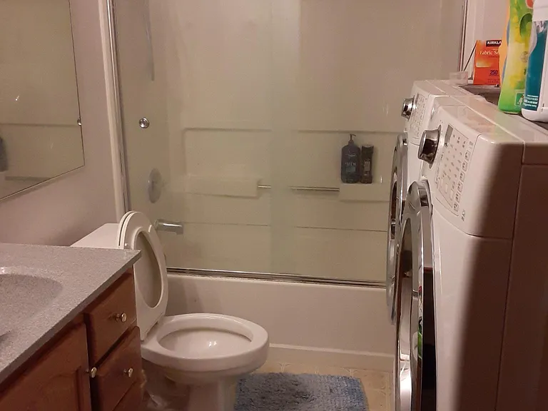 downstairs bath and laundry hook ups (washer & dryer not included)