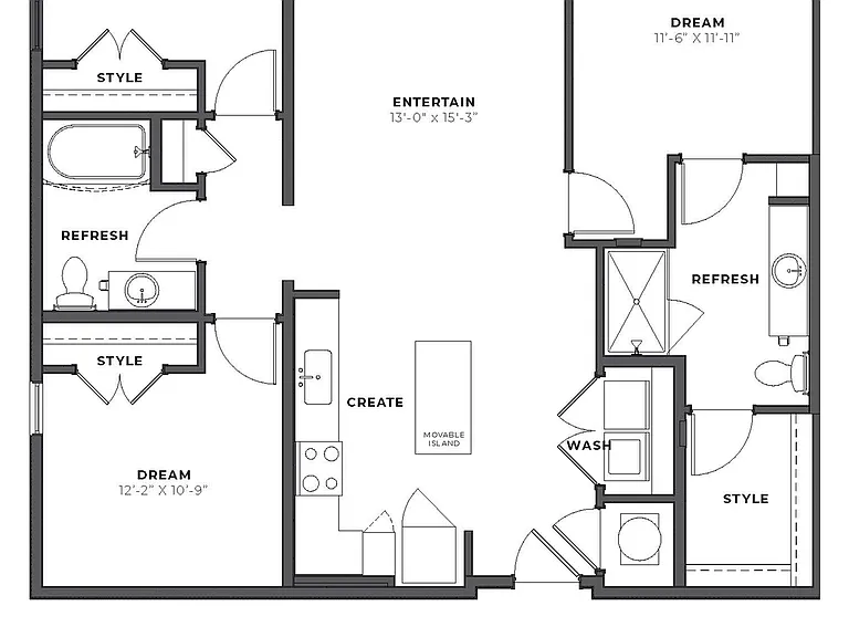 2D B1 Floorplan Image 2D B1 Floorplan Image