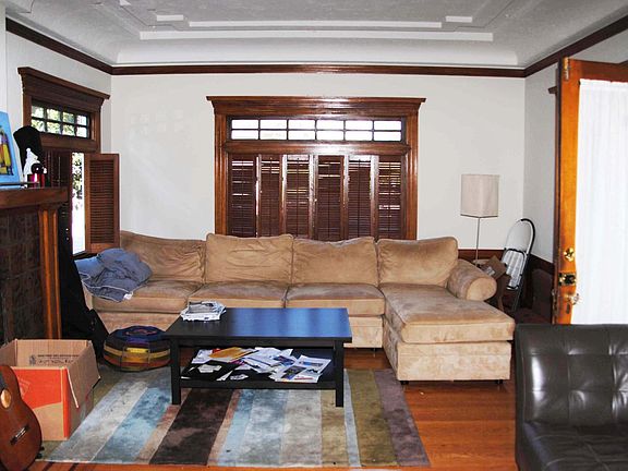 Spacious living room with room for a study