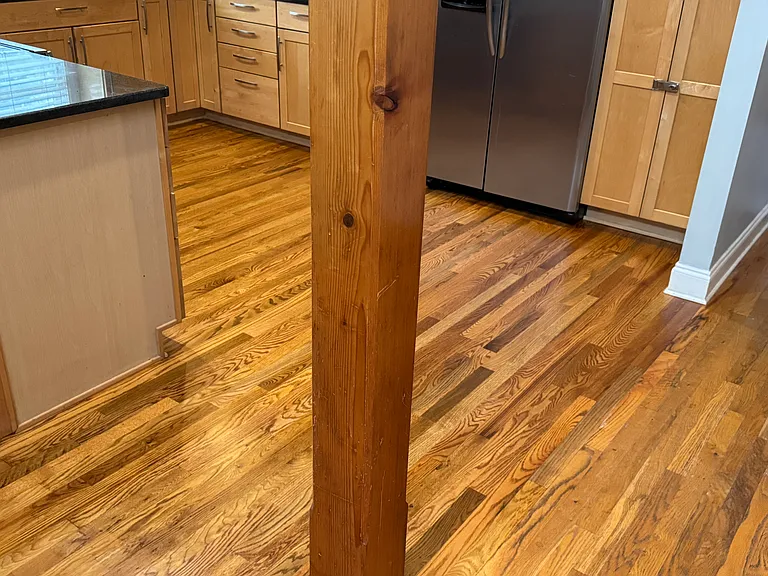 New mixed Oak flooring in Kitchen, The Nelson Wells House - Athens Georgia. Comfy downtown living near UGA, 2 hospitals, Med school, & Vet Medicine, University of Georgia