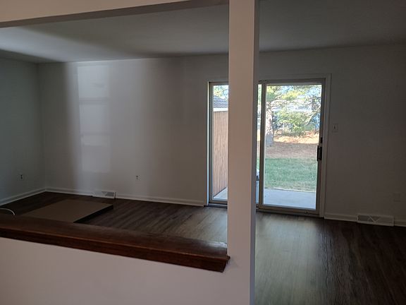 family room with new flooring