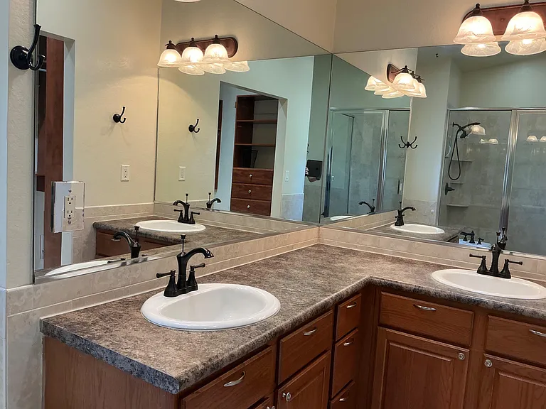 Two Sinks In Vanity Area
