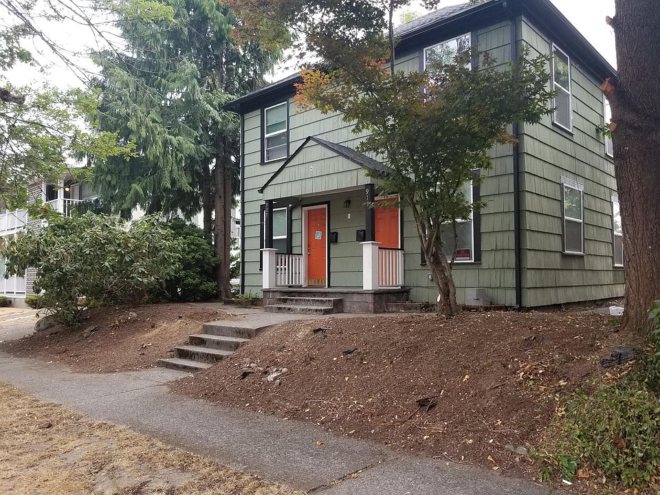 Front of Duplex - available unit is right side