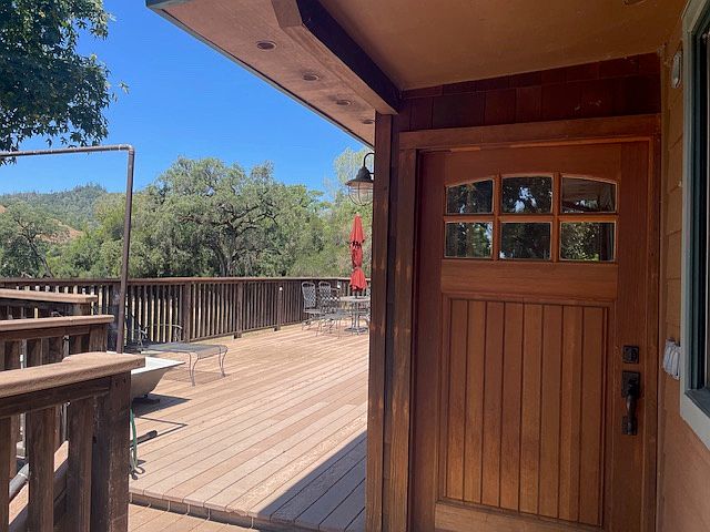 Front entrance and sunset-facing deck