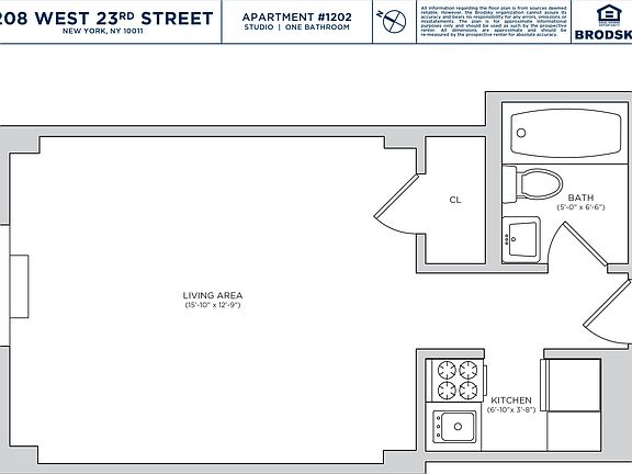 2nd image of 208 W 23rd St APT 1203