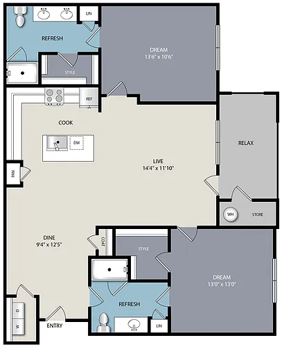 Floor plan B2A