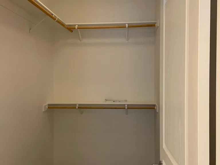 Large walk-in-closet in the master bedroom.