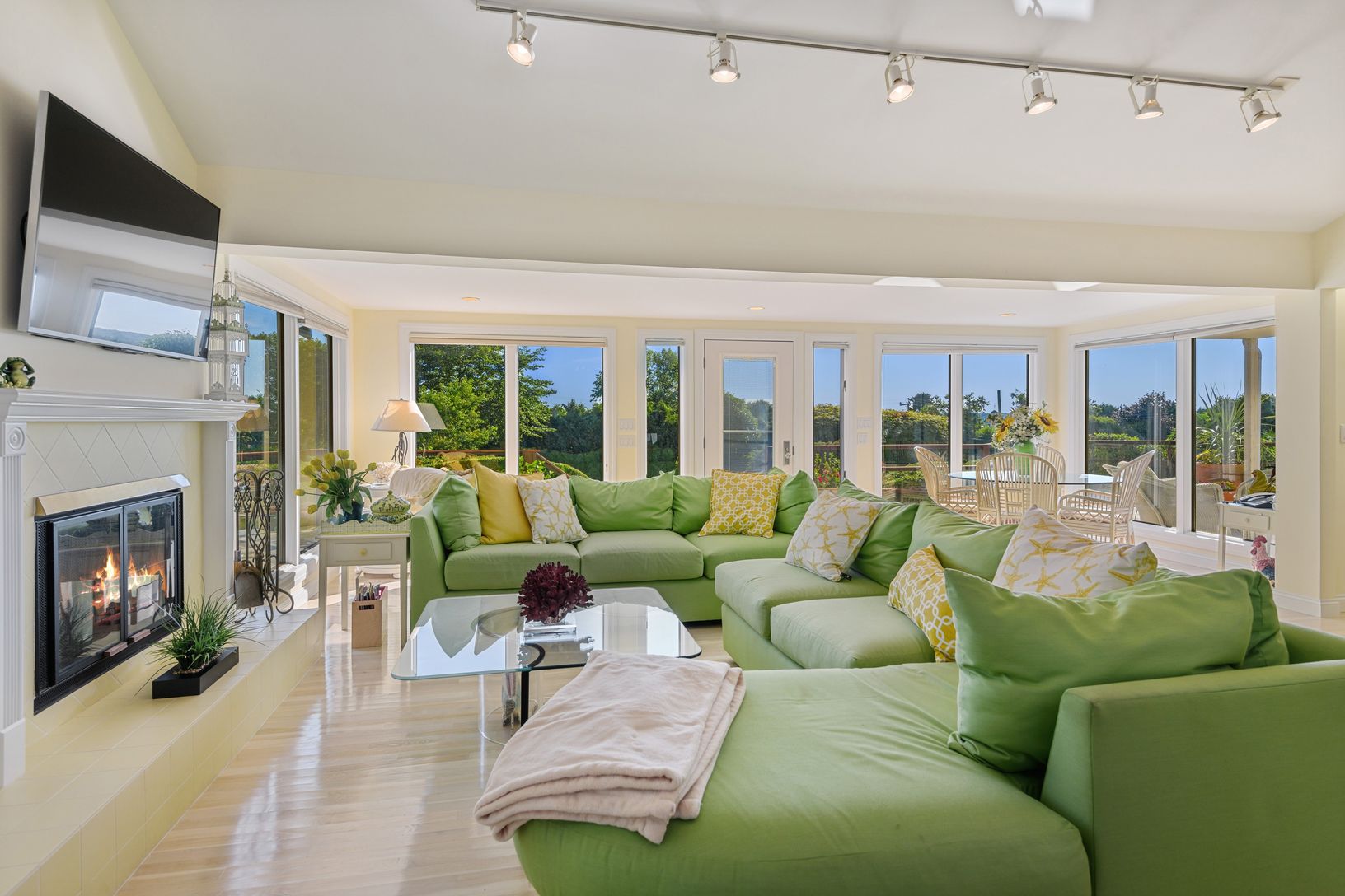  Living with fireplace