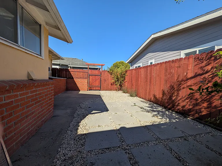 Fenced-in backyard