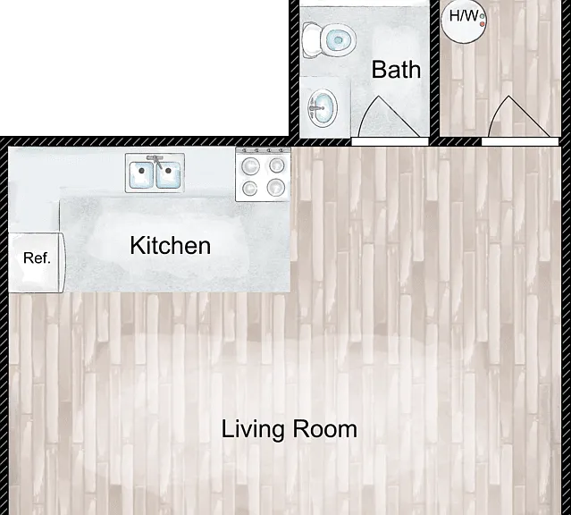 Studio Floorplan Diagram
