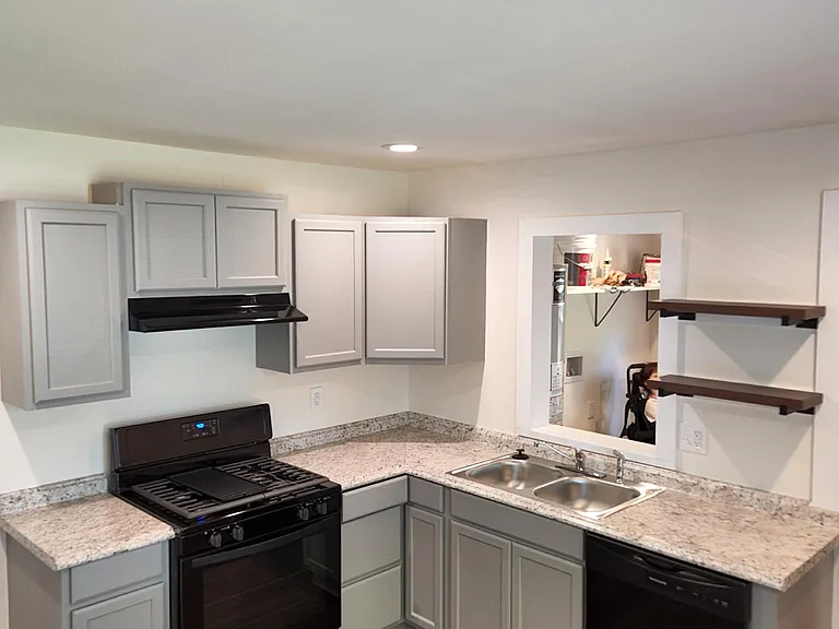 New kitchen, back room is laundry room