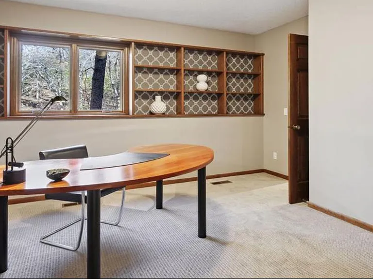Office with private pond views