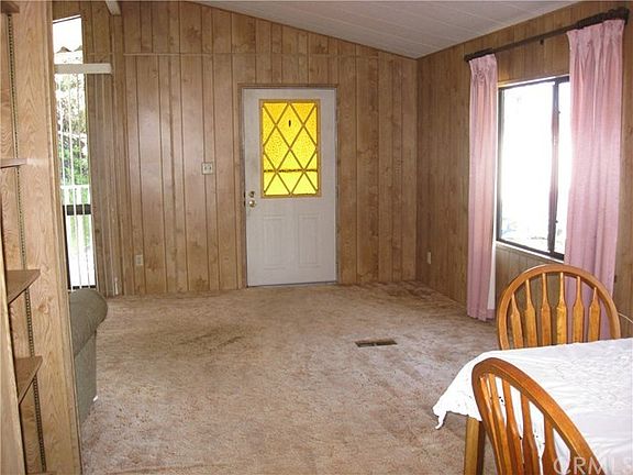 Looking back from the dining area to the front entrance.