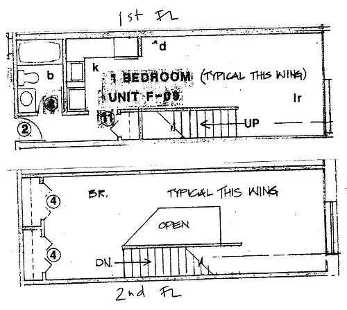 Floor plan One bedroom Townhouse
