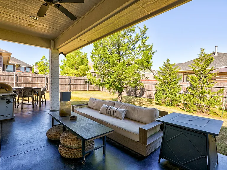 Relax and enjoy the fire pit or watch a game on the Smart TV.