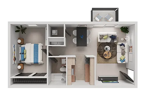 Floor plan 1 Bedroom