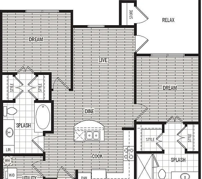 Dalian Monterrey Village - B2 - 2 Beds - 2 Baths - 969 Sq. ft.