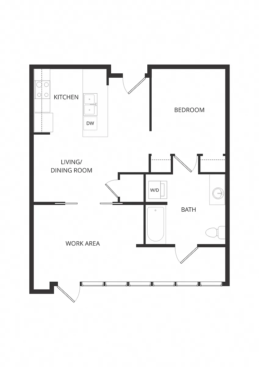 Floor plan LW A 1x1