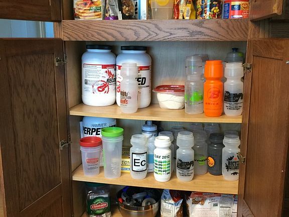 One of the pantries in the kitchen.