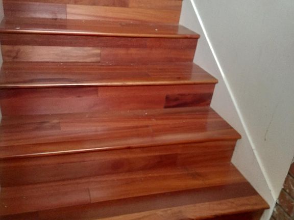 stairs with hardwood