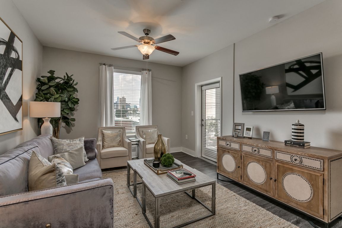 Open Concept Living Area with Wood Floors