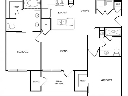 Floor plan Two Bedroom