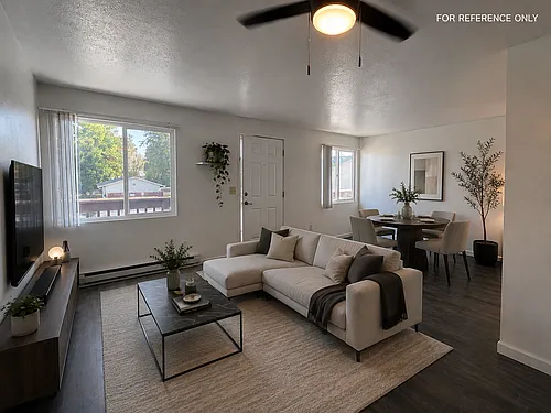 Floor plan 1-Bed with In-Unit Laundry
