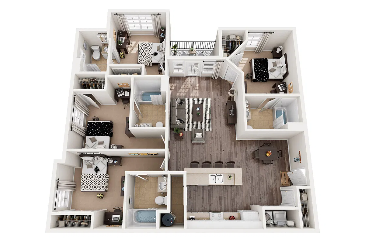Floor plan D1 Floor Plan (Bienville)