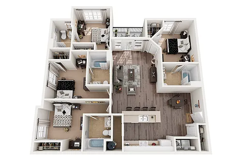 Floor plan D1 Floor Plan (Bienville)