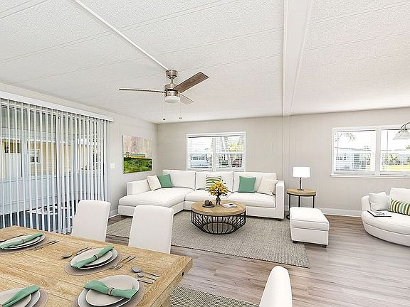 Open living/dining area