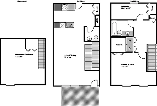 Floor plan Three Bedroom
