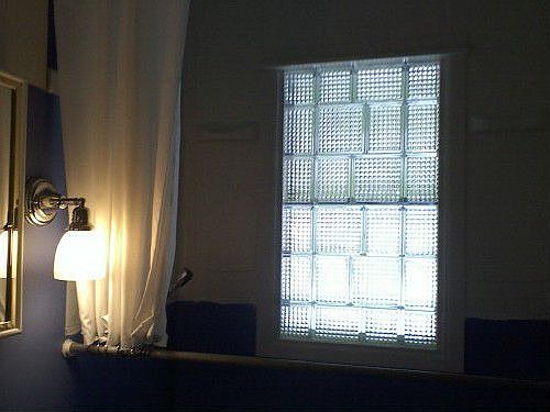 2011: new glass block window in upper bathroom