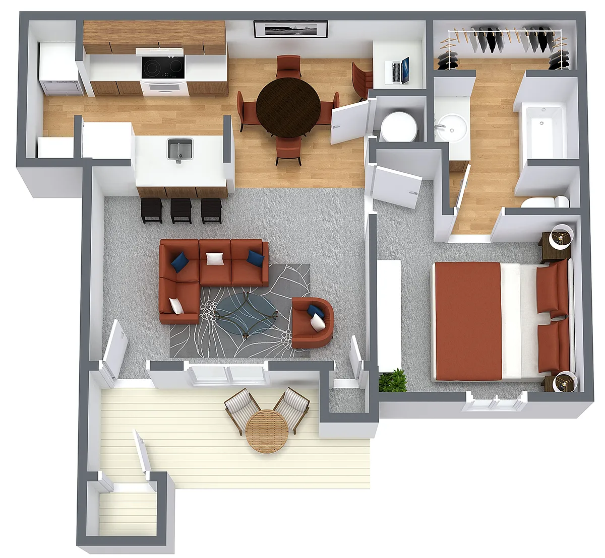 Floor plan One Bedroom