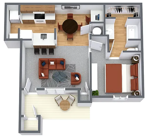 Floor plan One Bedroom
