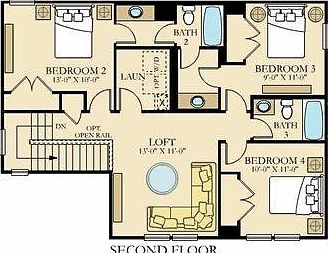 Upstairs floor plan