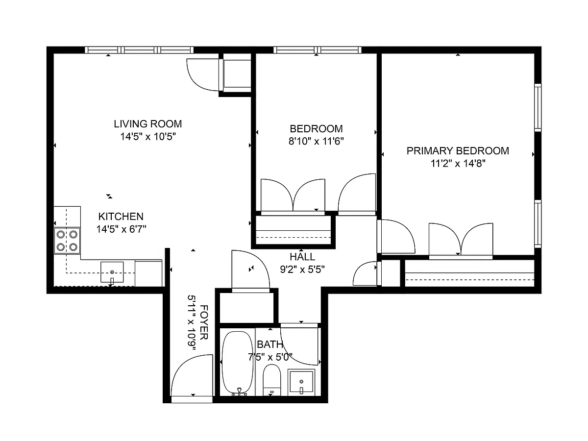 Floor plan 2 Bedroom