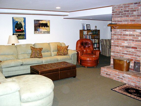 Family Room w/ wood burning FP
