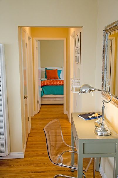 Desk and Hallway