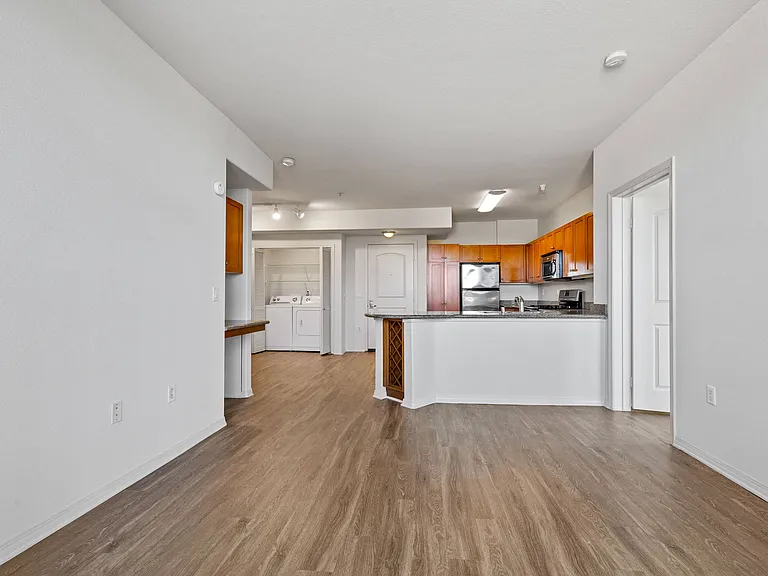 Open concept living and dining area