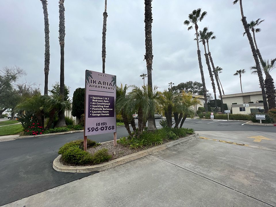 Street enterance signage at IKARIA Apartments in Santee, California.