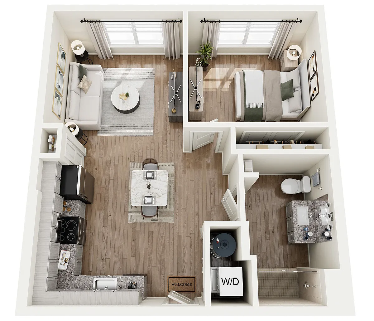 Floor plan 1 Bedroom
